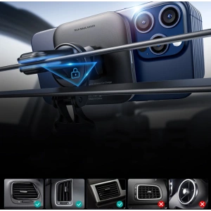Hurtownia GSM - Urmărește auto pe bord / grilă ESR Halolock QI2 cu încărcător inductiv de 15W Negru - ESR764 - {ean13} - Hurt