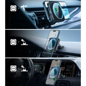 Hurtownia GSM - Urmărește auto pe bord / grilă ESR Halolock QI2 cu încărcător inductiv de 15W Negru - ESR764 - {ean13} - Hurt