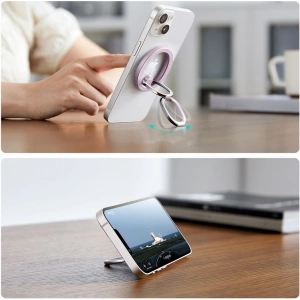 Uchycení na prst ESR Halolock MagSafe Phone Ring Stand Pastel Pink
