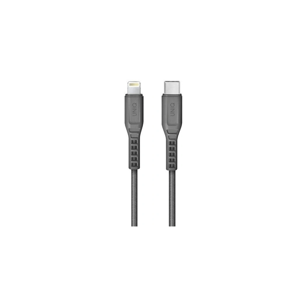 Hurtownia GSM - UNIQ Kabel MFI Flex USB-C-Lightning 18W nylonowy szary/charcoal grey - UNIQ127GRY - {ean13} - Hurt