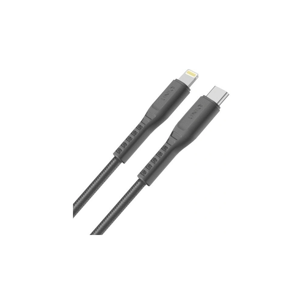 Hurtownia GSM - UNIQ Kabel MFI Flex USB-C-Lightning 18W nylonowy szary/charcoal grey - UNIQ127GRY - {ean13} - Hurt