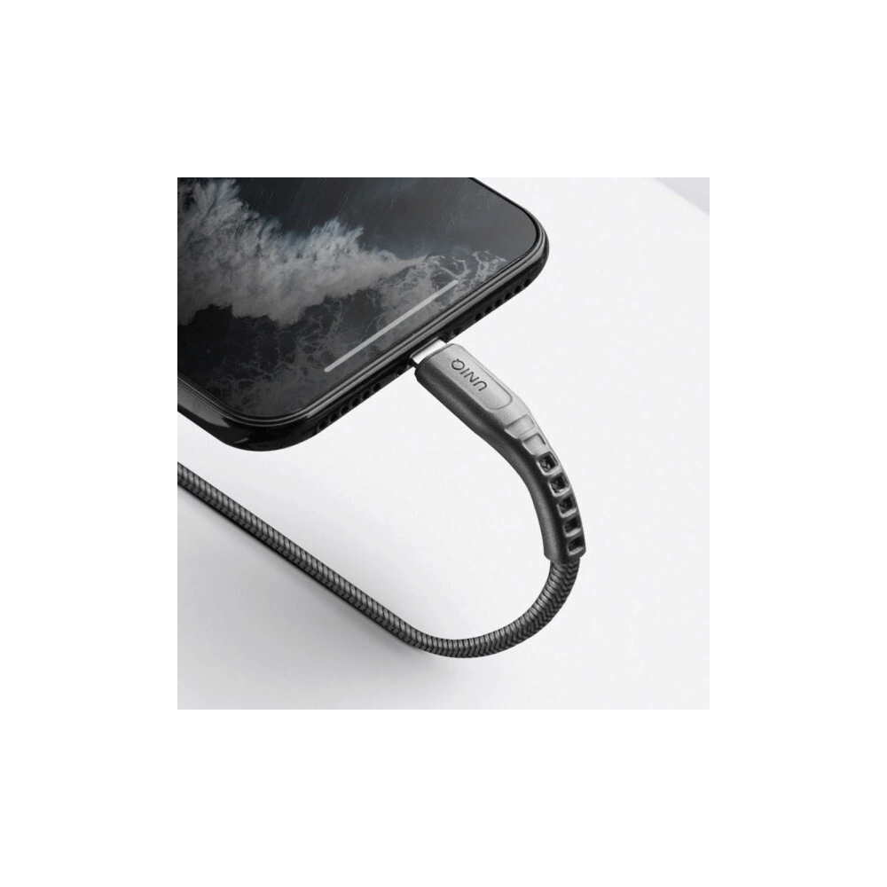 Hurtownia GSM - UNIQ Kabel MFI Flex USB-C-Lightning 18W nylonowy szary/charcoal grey - UNIQ127GRY - {ean13} - Hurt