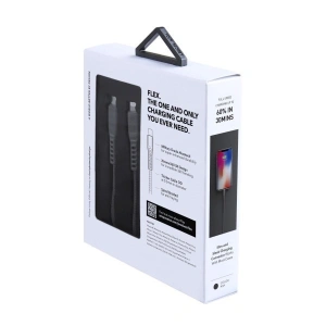 UNIQ Kabel MFI Flex USB-C-Lightning 18W nylonowy szary/charcoal grey