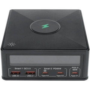 Hurtownia GSM - Încărcător de rețea Blitzwolf 868H 2xUSB-A, 3xUSB-C, PD, QC 160W negru - BLZ594 - {ean13} - Hurt