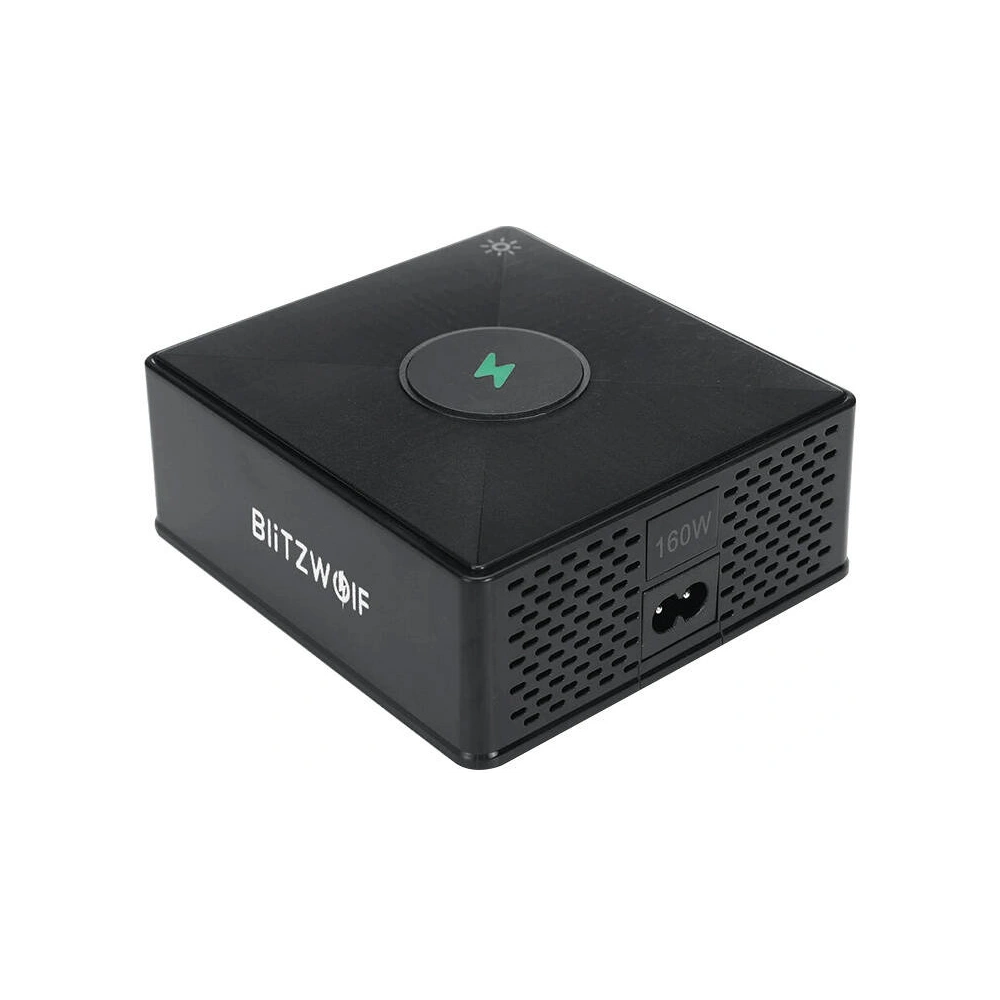 Hurtownia GSM - Încărcător de rețea Blitzwolf 868H 2xUSB-A, 3xUSB-C, PD, QC 160W negru - BLZ594 - {ean13} - Hurt