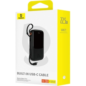Hurtownia GSM - Powerbank Baseus QPow Pro+ 10000mAh 22.5W + integriertes USB-C-Kabel schwarz - BSU4873 - {ean13} - Hurt