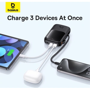 Hurtownia GSM - Powerbank Baseus QPow Pro+ 10000mAh 22.5W + integriertes USB-C-Kabel schwarz - BSU4873 - {ean13} - Hurt