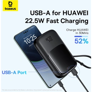 Hurtownia GSM - Powerbank Baseus QPow Pro+ 10000mAh 22.5W + integriertes USB-C-Kabel schwarz - BSU4873 - {ean13} - Hurt