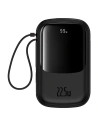 Powerbank Baseus QPow Pro+ 20000mAh 22.5W + integriertes USB-C Kabel schwarz