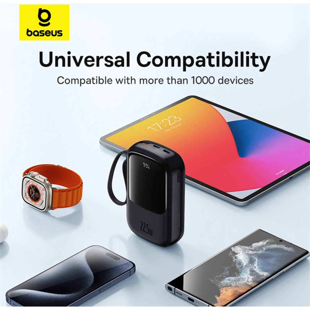 Hurtownia GSM - Powerbank Baseus QPow Pro+ 20000mAh 22.5W + vestavěný kabel USB-C černý - BSU4874 - {ean13} - Hurt