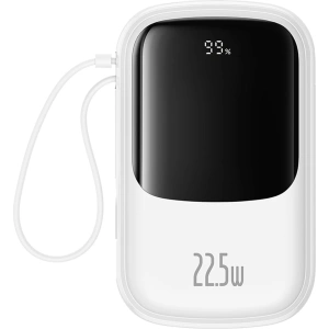 Hurtownia GSM - Powerbank Baseus QPow Pro+ 20000mAh 22.5W + cablu USB-C încorporat alb - BSU4875 - {ean13} - Hurt