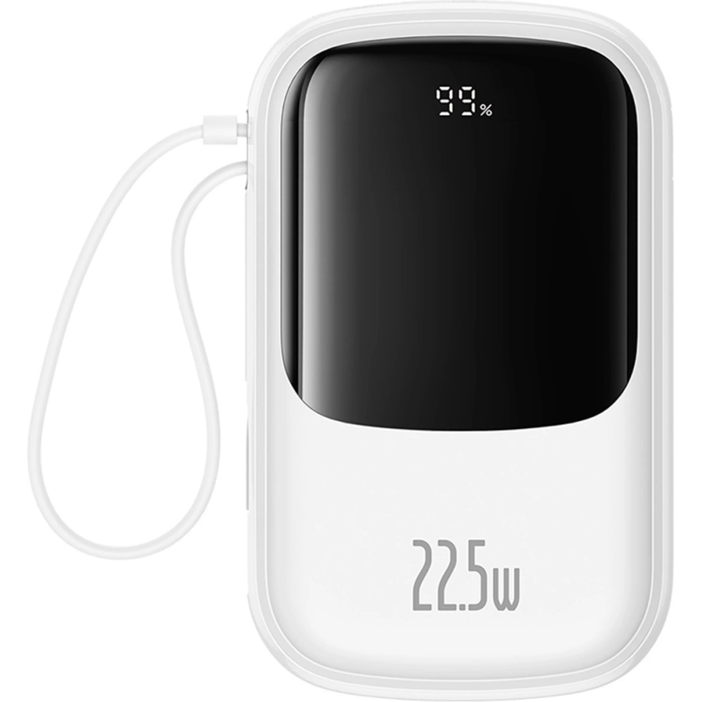 Hurtownia GSM - Powerbank Baseus QPow Pro+ 20000mAh 22.5W + integriertes USB-C-Kabel weiß - BSU4875 - {ean13} - Hurt