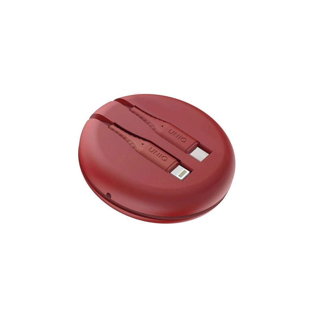 Hurtownia GSM - UNIQ kabel MFI Halo USB-C-Lightning 18W nylonowy zwijany 1,2m czerwony/carmine red - UNIQ130RED - {ean13} - Hurt