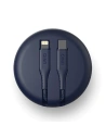 Hurtownia GSM - UNIQ kabel MFI Halo USB-C-Lightning 18W nylonowy zwijany 1.2m niebieski/marine blue - UNIQ131BLUE - {ean13} - Hurt