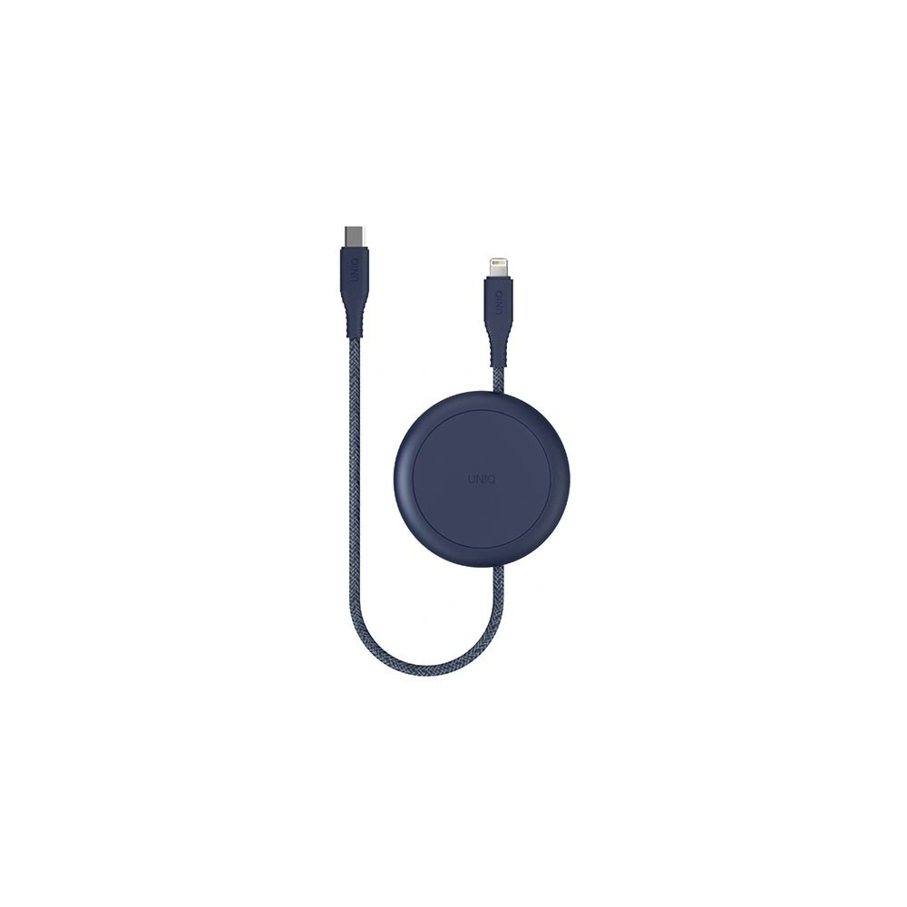 Hurtownia GSM - UNIQ kabel MFI Halo USB-C-Lightning 18W nylonowy zwijany 1.2m niebieski/marine blue - UNIQ131BLUE - {ean13} - Hurt