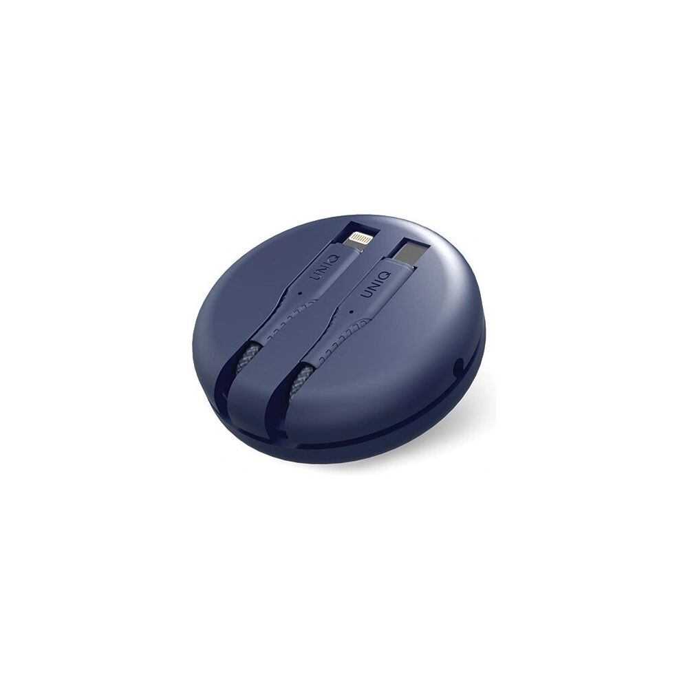 Hurtownia GSM - UNIQ kabel MFI Halo USB-C-Lightning 18W nylonowy zwijany 1.2m niebieski/marine blue - UNIQ131BLUE - {ean13} - Hurt