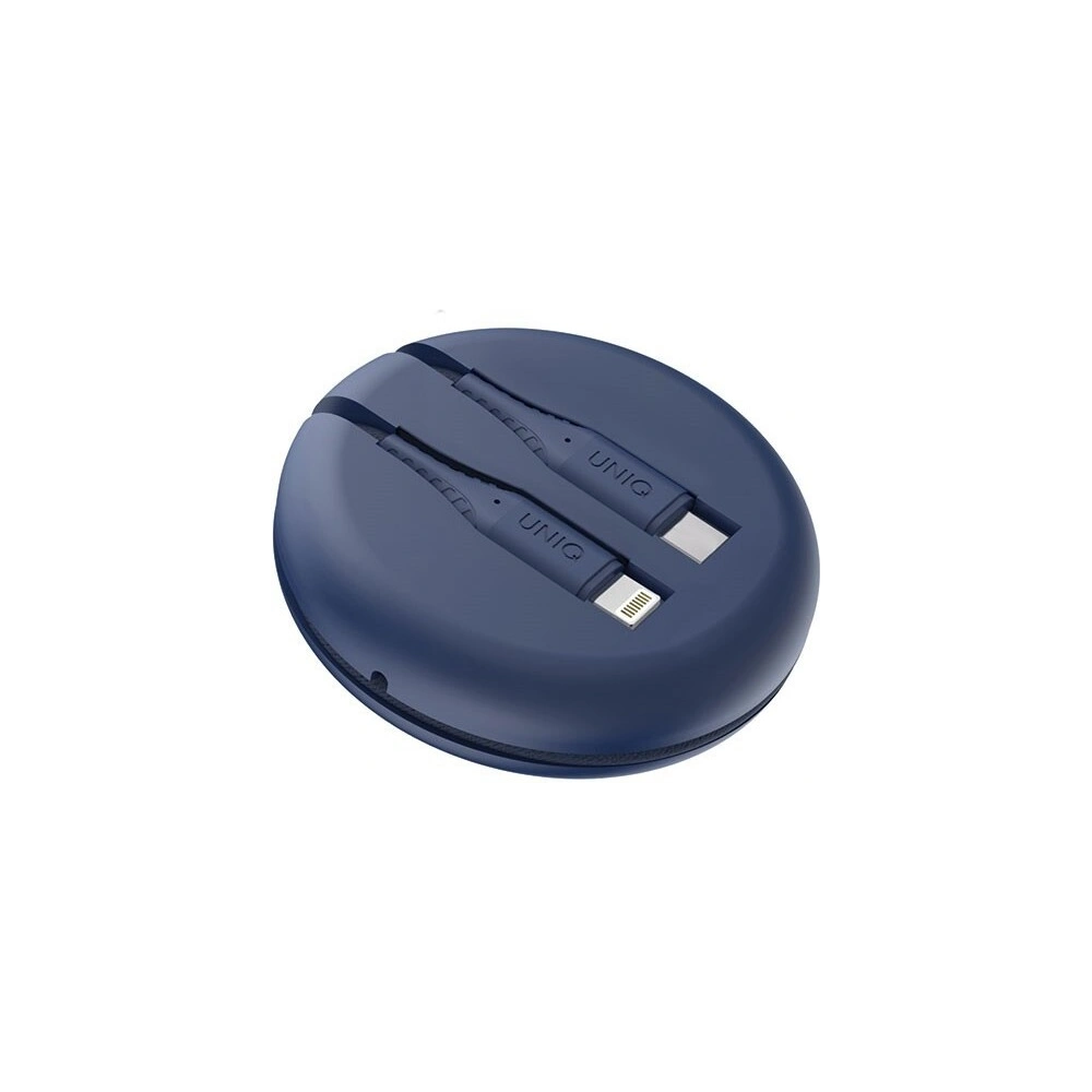 Hurtownia GSM - UNIQ kabel MFI Halo USB-C-Lightning 18W nylonowy zwijany 1.2m niebieski/marine blue - UNIQ131BLUE - {ean13} - Hurt