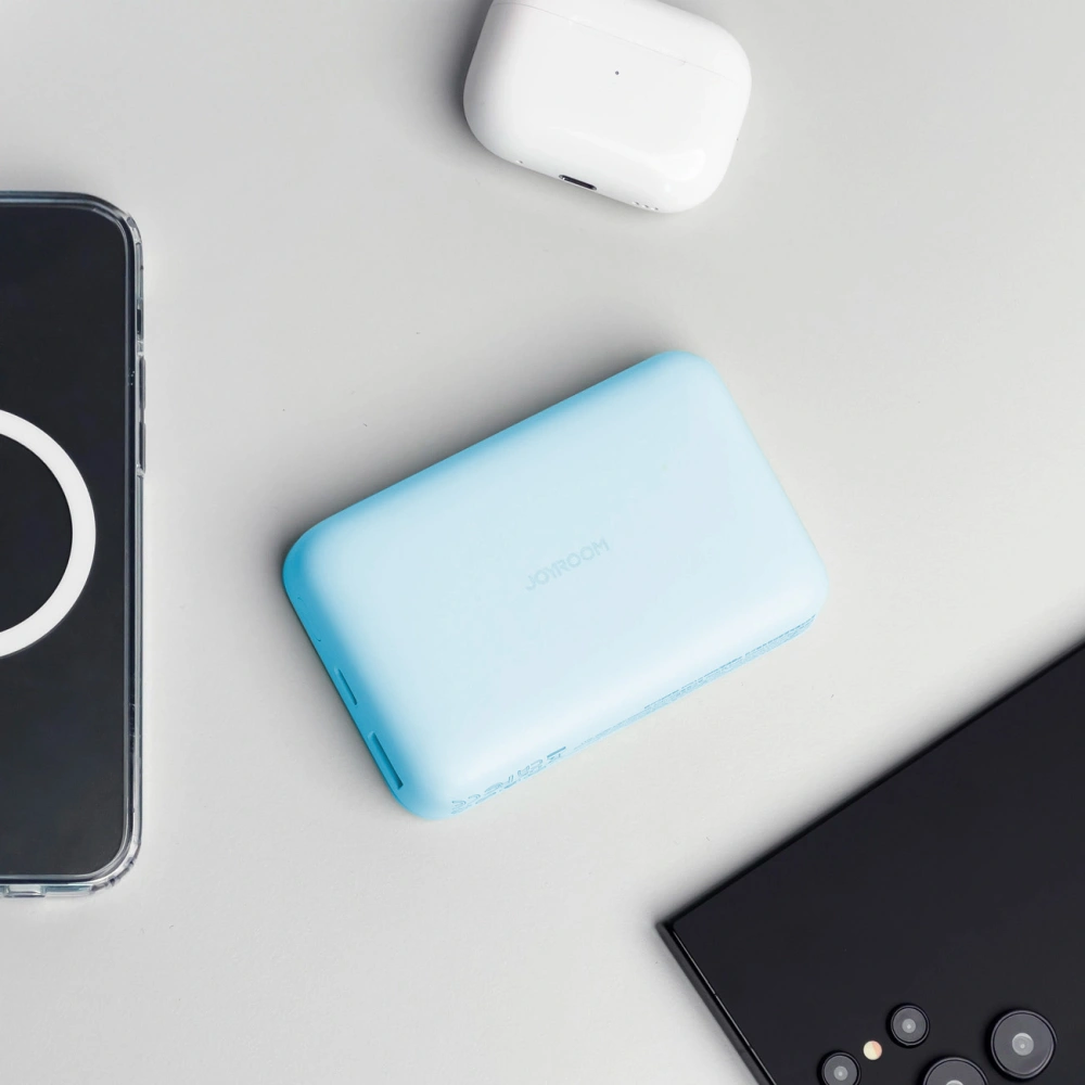 Hurtownia GSM - Powerbank Joyroom JR-W020 MagSafe 10000mAh 20W + kabel USB-A / USB-C 25cm jasně modrý - JYR1001 - {ean13} - Hurt