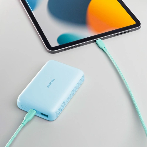Powerbank Joyroom JR-W020 MagSafe 10000mAh 20W + kabel USB-A / USB-C 25cm jasnoniebieski