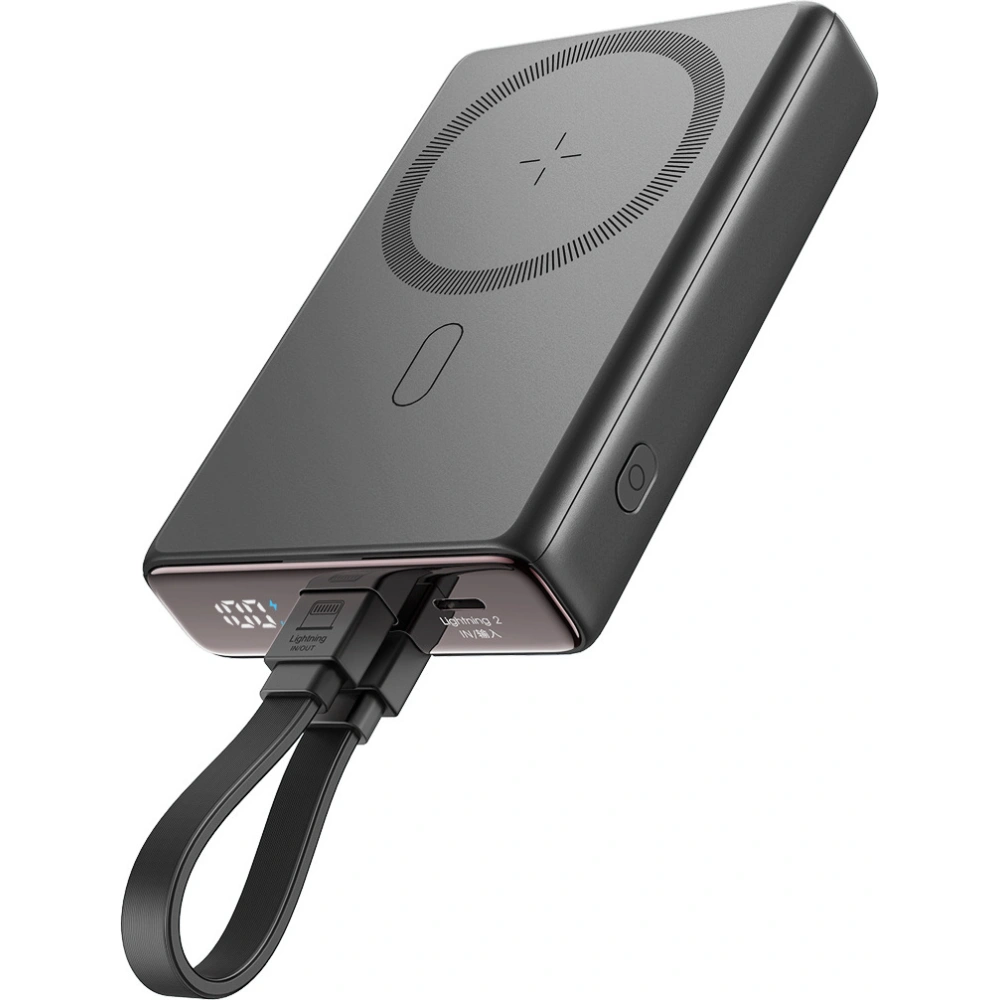 Hurtownia GSM - Powerbank Joyroom JR-PBM01 MagSafe 10000mAh 20W mit Ständer + Lightning / USB-C Kabel schwarz - JYR1002 - {ean13} - Hurt