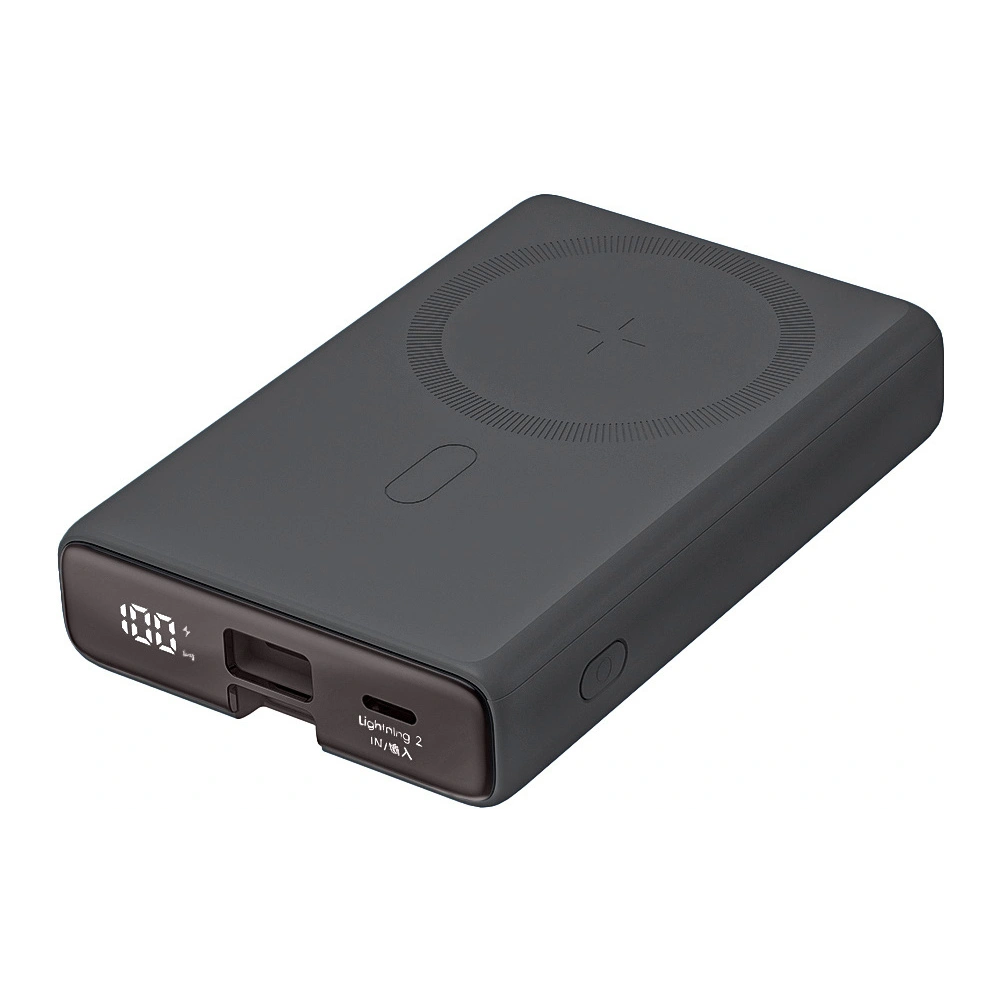 Hurtownia GSM - Powerbank Joyroom JR-PBM01 MagSafe 10000mAh 20W mit Ständer + Lightning / USB-C Kabel schwarz - JYR1002 - {ean13} - Hurt