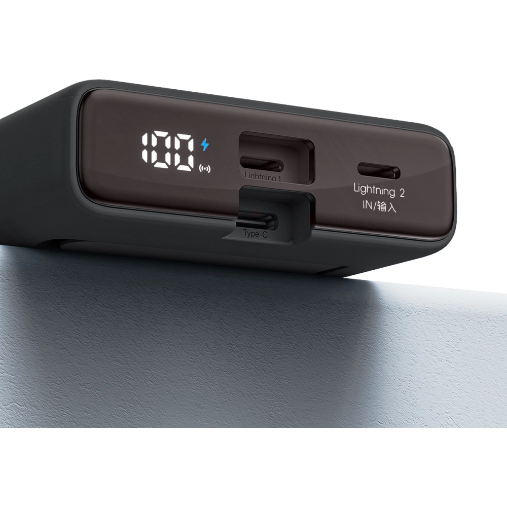 Hurtownia GSM - Powerbank Joyroom JR-PBM01 MagSafe 10000mAh 20W mit Ständer + Lightning / USB-C Kabel schwarz - JYR1002 - {ean13} - Hurt