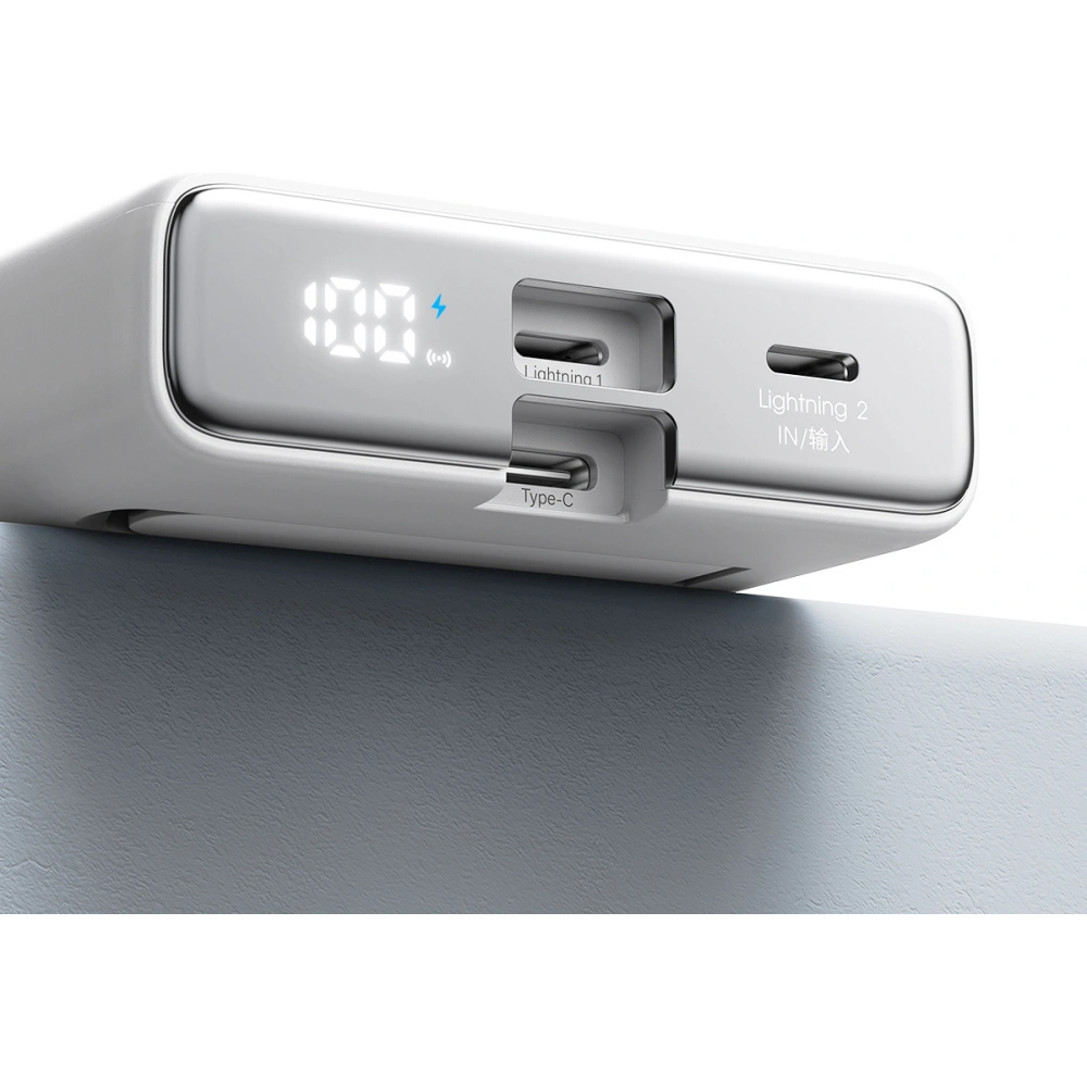 Hurtownia GSM - Powerbank Joyroom JR-PBM01 MagSafe 10000mAh 20W s podložkou + kabel Lightning / USB-C bílý - JYR1003 - {ean13} - Hurt