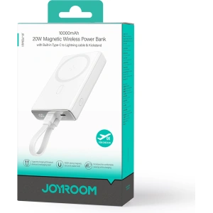 Hurtownia GSM - Powerbank Joyroom JR-PBM01 MagSafe 10000mAh 20W z podstawką + kabel Lightning / USB-C biały - JYR1003 - {ean13} - Hurt