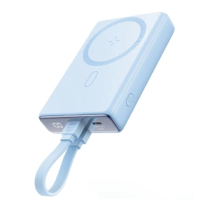 Hurtownia GSM - Powerbank Joyroom JR-PBM01 MagSafe 10000mAh 20W cu suport + cablu Lightning / USB-C albastru - JYR1004 - {ean13} - Hurt