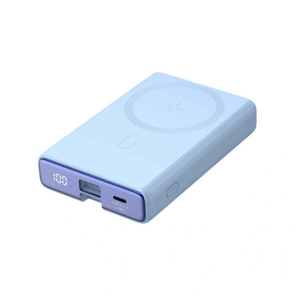 Hurtownia GSM - Powerbank Joyroom JR-PBM01 MagSafe 10000mAh 20W mit Ständer + Lightning / USB-C Kabel blau - JYR1004 - {ean13} - Hurt