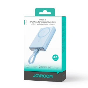 Hurtownia GSM - Powerbank Joyroom JR-PBM01 MagSafe 10000mAh 20W z podstawką + kabel Lightning / USB-C niebieski - JYR1004 - {ean13} - Hurt