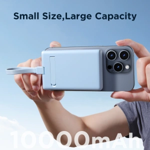 Hurtownia GSM - Powerbank Joyroom JR-PBM01 MagSafe 10000mAh 20W állvánnyal + Lightning / USB-C kábel kék - JYR1004 - {ean13} - Hurt