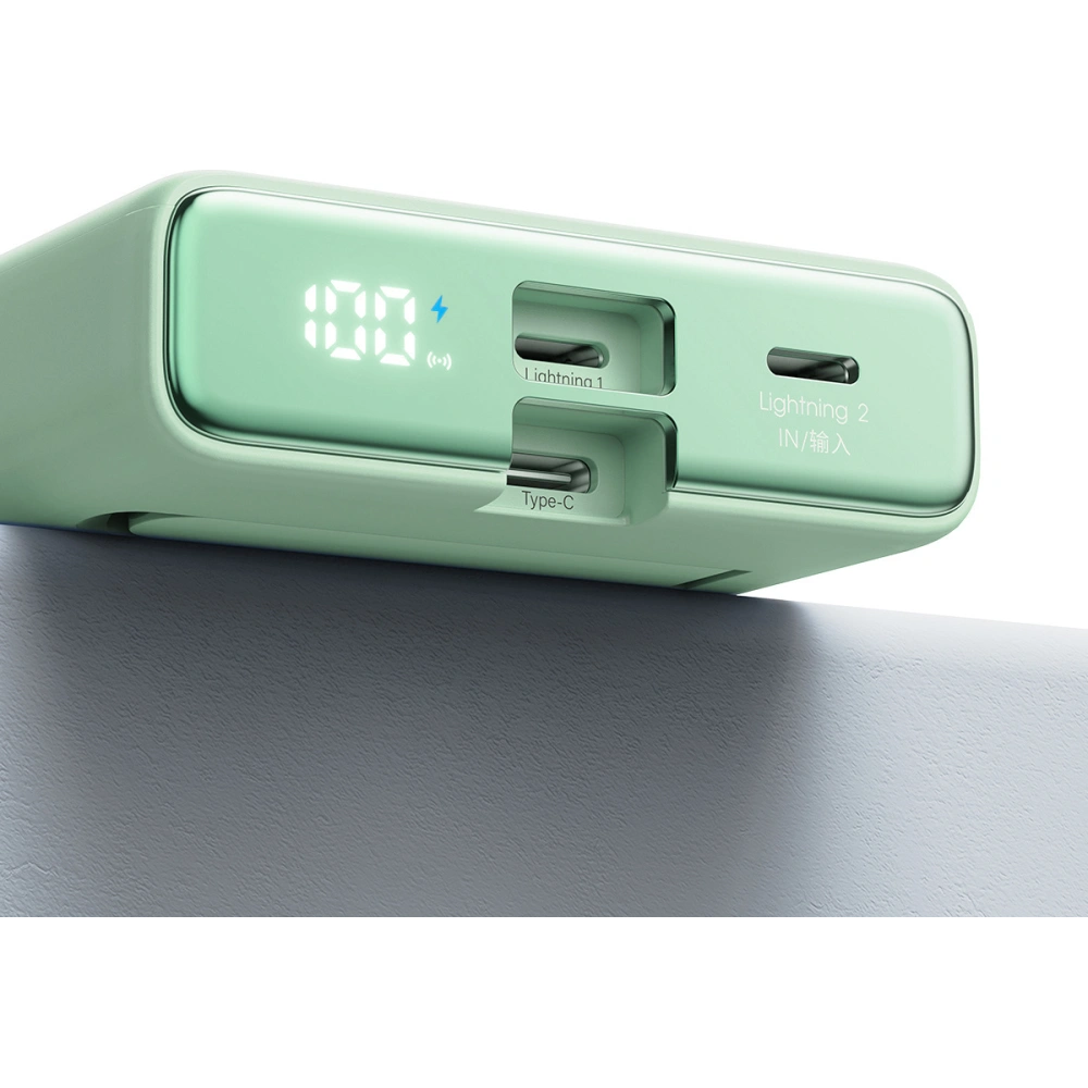 Hurtownia GSM - Powerbank Joyroom JR-PBM01 MagSafe 10000mAh 20W se stojánkem + kabel Lightning / USB-C zelený - JYR1006 - {ean13} - Hurt