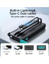 Wholesale Joyroom JR-L017 powerbank 10000mAh 22.5W with built-in USB-C, Lightning cables black - JYR1007 - {ean13} - Hurt