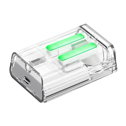 Słuchawki bezprzewodowe douszne TWS Joyroom JR-TC1 IceLens Series LED białe