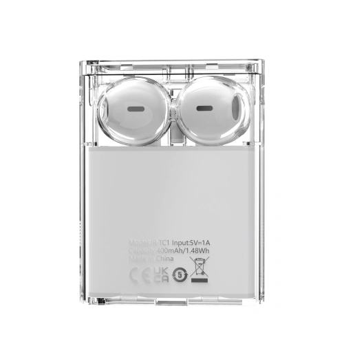 Słuchawki bezprzewodowe douszne TWS Joyroom JR-TC1 IceLens Series LED białe