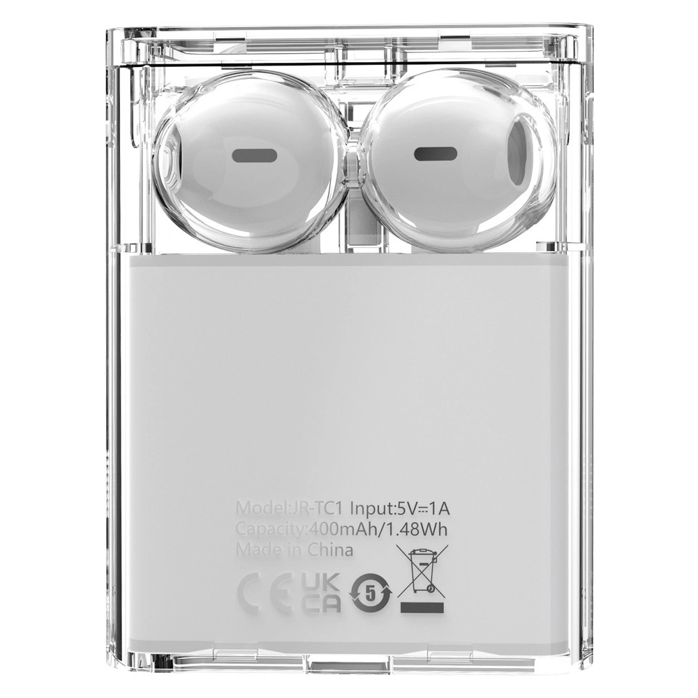 Hurtownia GSM - Căști wireless in-ear TWS Joyroom JR-TC1 IceLens Series LED albă - JYR1013 - {ean13} - Hurt