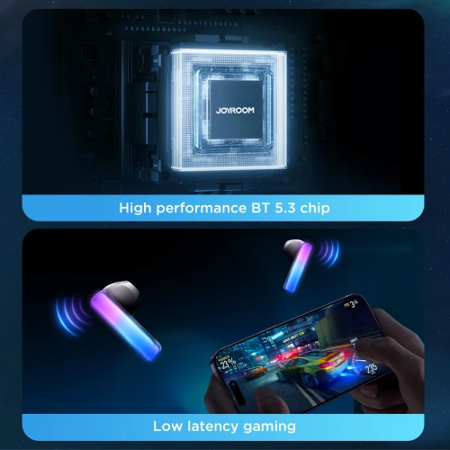 Słuchawki bezprzewodowe douszne TWS Joyroom JR-TC1 IceLens Series LED białe