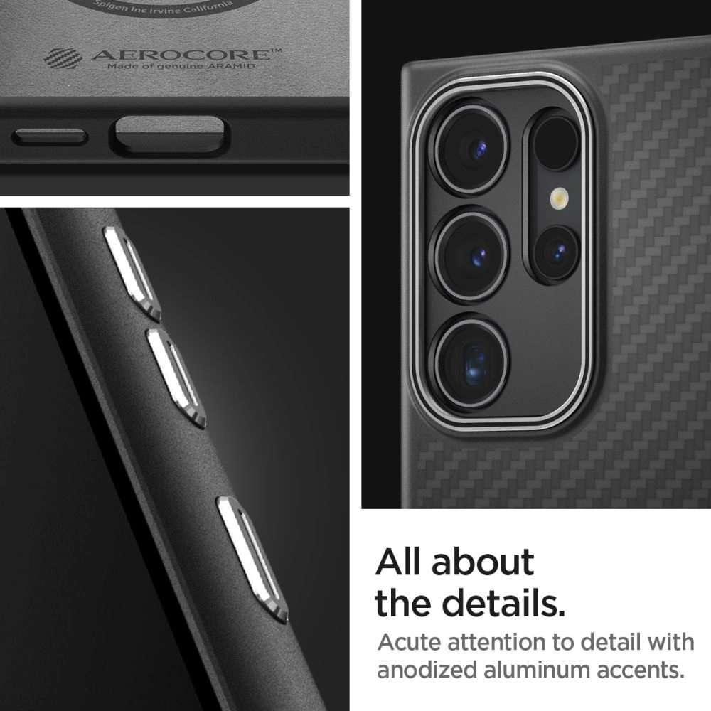 Hurtownia GSM - Case Spigen Enzo Aramid Samsung Galaxy S24 Ultra Matt Schwarz - SPN3388 - {ean13} - Hurt