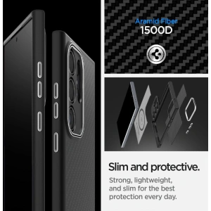 Hurtownia GSM - Case Spigen Enzo Aramid Samsung Galaxy S24 Ultra Matt Schwarz - SPN3388 - {ean13} - Hurt