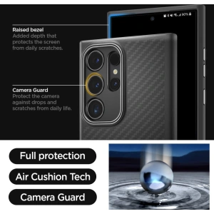 Hurtownia GSM - Case Spigen Enzo Aramid Samsung Galaxy S24 Ultra Matt Schwarz - SPN3388 - {ean13} - Hurt
