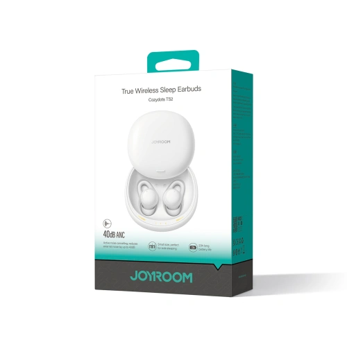 Słuchawki bezprzewodowe dokanałowe TWS Joyroom JR-TS2 Cozydots Series Bluetooth 5.3 ENC białe