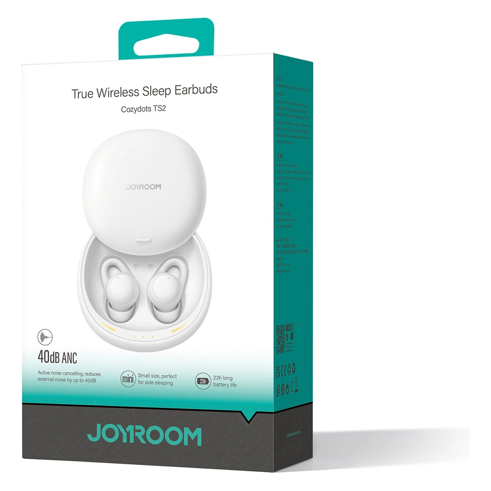 Hurtownia GSM - Vezeték nélküli, fülbe helyezhető TWS Joyroom JR-TS2 Cozydots Sorozat Bluetooth 5.3 ENC fehér - JYR1017 - {ean13} - Hurt