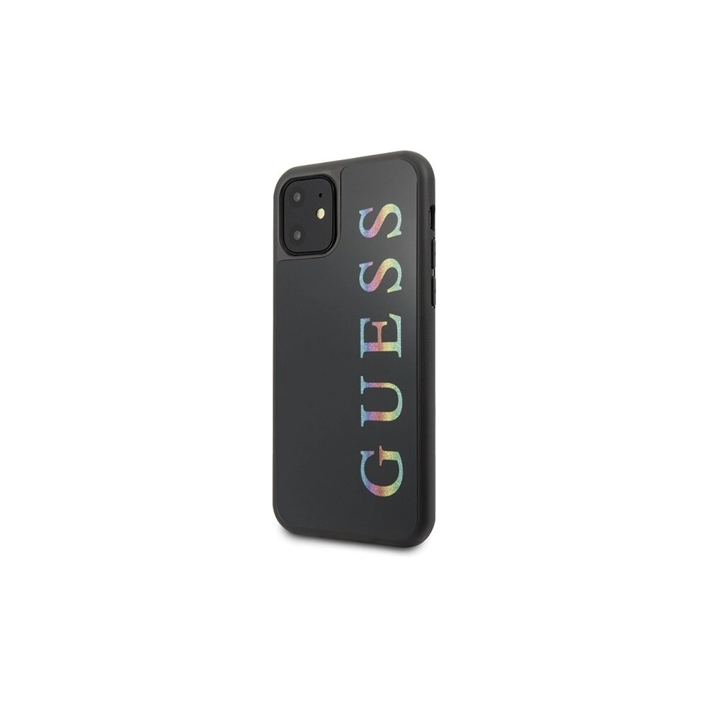 Wholesale Guess GUHCN61LGMLBK iPhone 11 black hard case Glitter Logo - GUE213BLK - {ean13} - Hurt