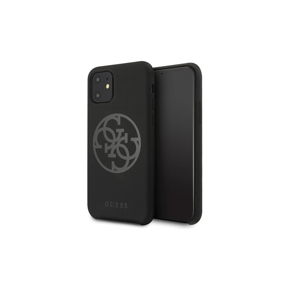 Hurtownia GSM - Etui Guess GUHCN61LS4GBK Apple iPhone 11 black/czarny hard case Silicone 4G Tone On Tone - GUE214BLK - {ean13} - Hurt