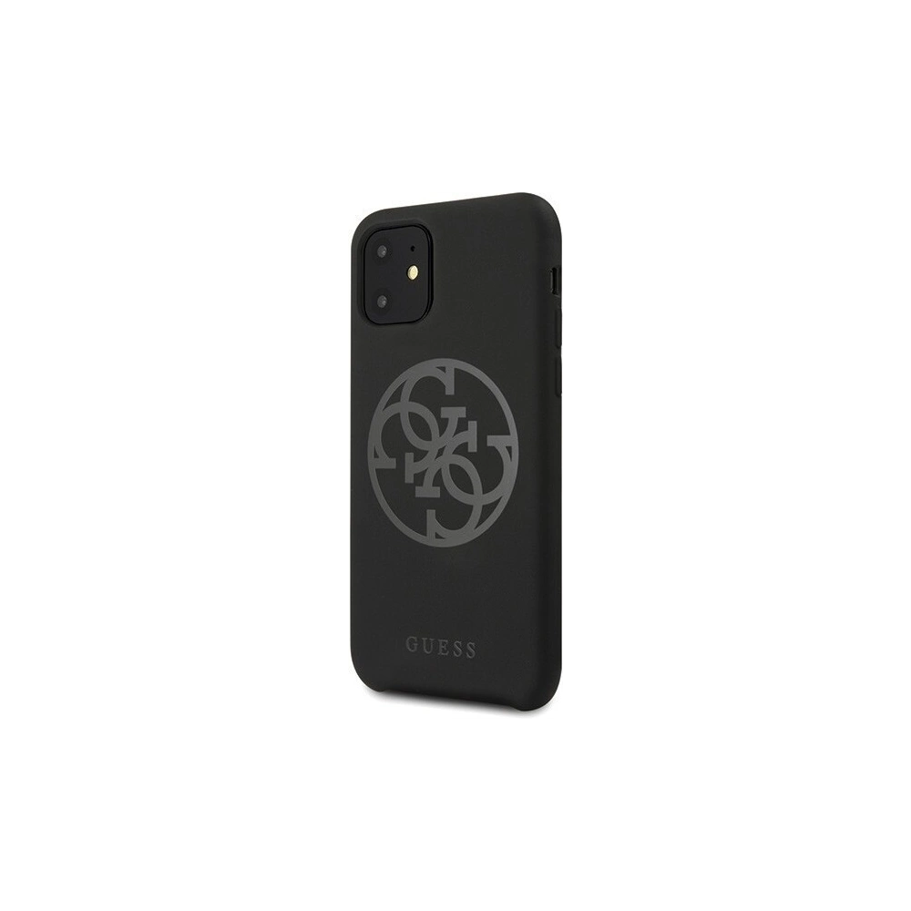 Hurtownia GSM - Etui Guess GUHCN61LS4GBK Apple iPhone 11 black/czarny hard case Silicone 4G Tone On Tone - GUE214BLK - {ean13} - Hurt