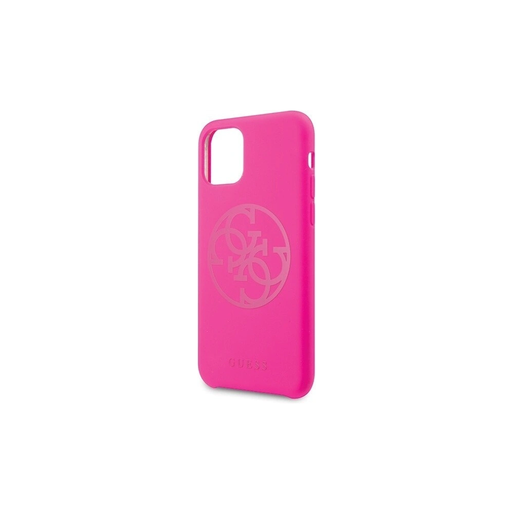 Hurtownia GSM - Etui Guess GUHCN61LS4GFU Apple iPhone 11 fuksja/fuchsia hard case Silicone 4G Tone On Tone - GUE215FKS - {ean13} - Hurt