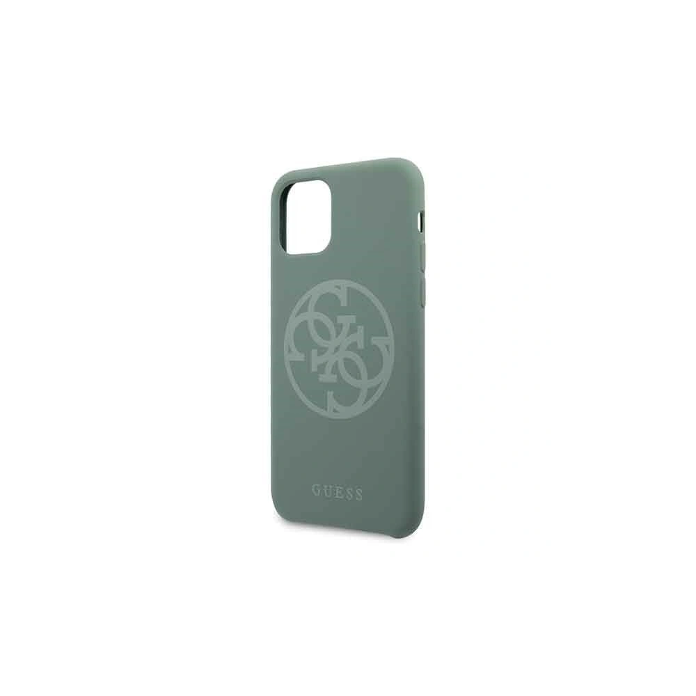Hurtownia GSM - Etui Guess GUHCN61LS4GKA Apple iPhone 11 khaki hard case Silicone 4G Tone On Tone - GUE216KHA - {ean13} - Hurt