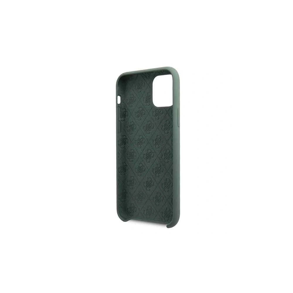 Hurtownia GSM - Etui Guess GUHCN61LS4GKA Apple iPhone 11 khaki hard case Silicone 4G Tone On Tone - GUE216KHA - {ean13} - Hurt