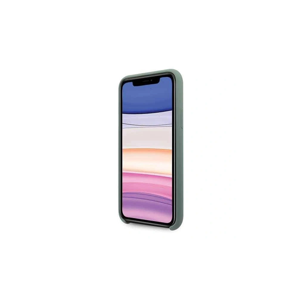 Hurtownia GSM - Etui Guess GUHCN61LS4GKA Apple iPhone 11 khaki hard case Silicone 4G Tone On Tone - GUE216KHA - {ean13} - Hurt